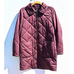 Halogen Womens Trench Coat Size Medium - Purple, Rain, Front Zip